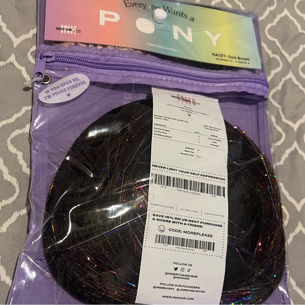 Insert Name Here (INH) Kacey Pony in Dark Brown💖